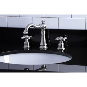 American Classic FSC1978AX Two-Handle 3-Hole Deck Mount Widespread Bathroom Faucet with Pop-Up Drain, Brushed Nickel