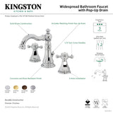 Metropolitan FSC1978BX Two-Handle 3-Hole Deck Mount Widespread Bathroom Faucet with Pop-Up Drain, Brushed Nickel