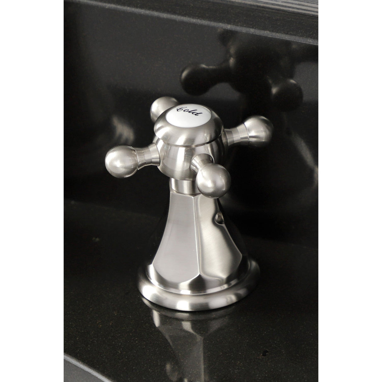 Metropolitan FSC1978BX Two-Handle 3-Hole Deck Mount Widespread Bathroom Faucet with Pop-Up Drain, Brushed Nickel