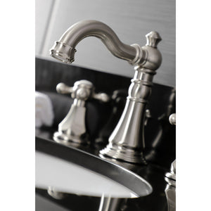 Metropolitan FSC1978BX Two-Handle 3-Hole Deck Mount Widespread Bathroom Faucet with Pop-Up Drain, Brushed Nickel