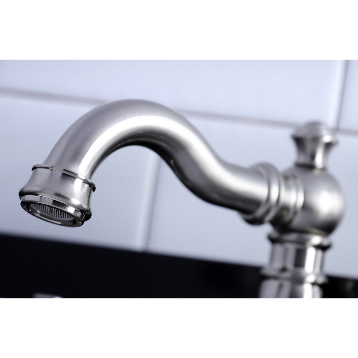 English Classic FSC1978PL Two-Handle 3-Hole Deck Mount Widespread Bathroom Faucet with Pop-Up Drain, Brushed Nickel