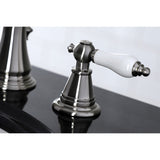 English Classic FSC1978PL Two-Handle 3-Hole Deck Mount Widespread Bathroom Faucet with Pop-Up Drain, Brushed Nickel