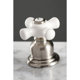 American Classic FSC1978PX Two-Handle 3-Hole Deck Mount Widespread Bathroom Faucet with Pop-Up Drain, Brushed Nickel