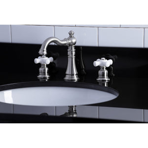 American Classic FSC1978PX Two-Handle 3-Hole Deck Mount Widespread Bathroom Faucet with Pop-Up Drain, Brushed Nickel