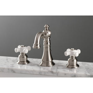 American Classic FSC1978PX Two-Handle 3-Hole Deck Mount Widespread Bathroom Faucet with Pop-Up Drain, Brushed Nickel