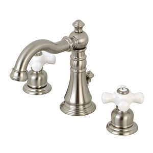 American Classic FSC1978PX Two-Handle 3-Hole Deck Mount Widespread Bathroom Faucet with Pop-Up Drain, Brushed Nickel