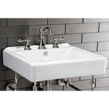 American Classic FSC1979ACL Two-Handle 3-Hole Deck Mount Widespread Bathroom Faucet with Brass Pop-Up, Polished Nickel