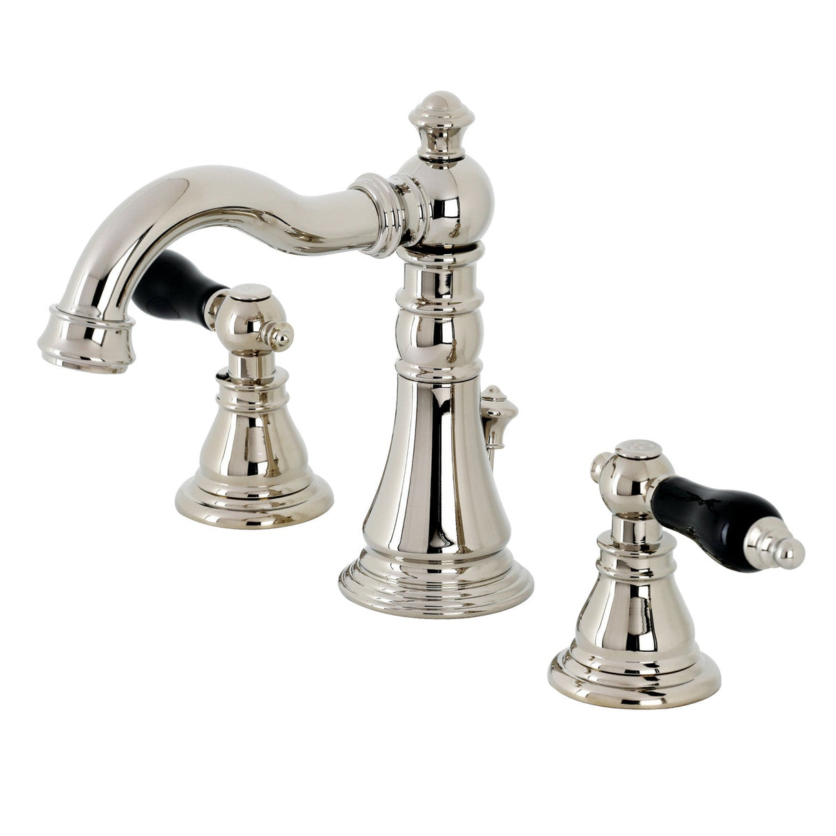 Duchess FSC1979AKL Two-Handle 3-Hole Deck Mount Widespread Bathroom Faucet with Brass Pop-Up, Polished Nickel