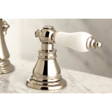 American Patriot FSC1979APL Two-Handle 3-Hole Deck Mount Widespread Bathroom Faucet with Brass Pop-Up, Polished Nickel
