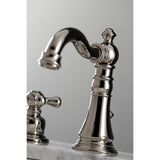 American Classic FSC1979AX Two-Handle 3-Hole Deck Mount Widespread Bathroom Faucet with Brass Pop-Up, Polished Nickel