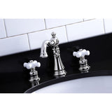 American Classic FSC1979PX Two-Handle 3-Hole Deck Mount Widespread Bathroom Faucet with Brass Pop-Up, Polished Nickel