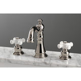 American Classic FSC1979PX Two-Handle 3-Hole Deck Mount Widespread Bathroom Faucet with Brass Pop-Up, Polished Nickel