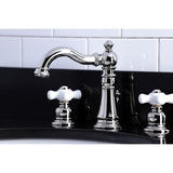 American Classic FSC1979PX Two-Handle 3-Hole Deck Mount Widespread Bathroom Faucet with Brass Pop-Up, Polished Nickel