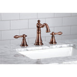 American Classic FSC197ACLAC Two-Handle 3-Hole Deck Mount Widespread Bathroom Faucet with Brass Pop-Up, Antique Copper