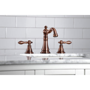 American Classic FSC197ACLAC Two-Handle 3-Hole Deck Mount Widespread Bathroom Faucet with Brass Pop-Up, Antique Copper