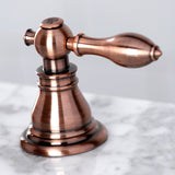 American Classic FSC197ACLAC Two-Handle 3-Hole Deck Mount Widespread Bathroom Faucet with Brass Pop-Up, Antique Copper