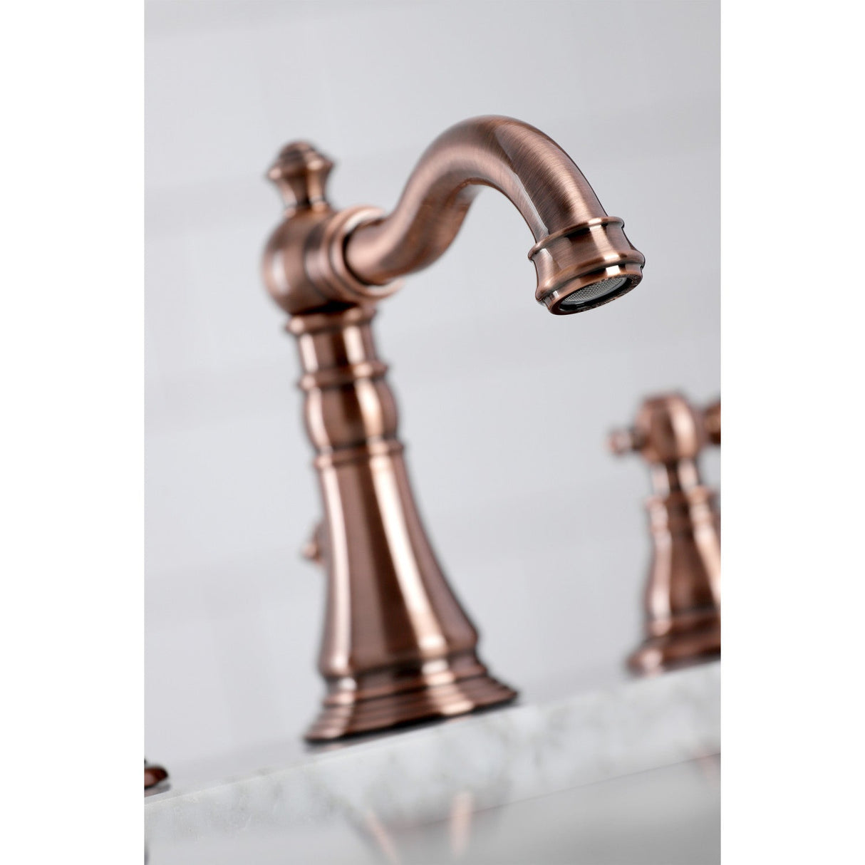 Duchess FSC197AKLAC Two-Handle 3-Hole Deck Mount Widespread Bathroom Faucet with Brass Pop-Up, Antique Copper