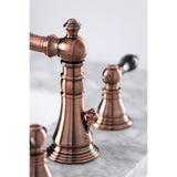 Duchess FSC197AKLAC Two-Handle 3-Hole Deck Mount Widespread Bathroom Faucet with Brass Pop-Up, Antique Copper