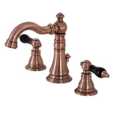 Duchess FSC197AKLAC Two-Handle 3-Hole Deck Mount Widespread Bathroom Faucet with Brass Pop-Up, Antique Copper