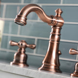 American Classic FSC197AXAC Two-Handle 3-Hole Deck Mount Widespread Bathroom Faucet with Brass Pop-Up, Antique Copper