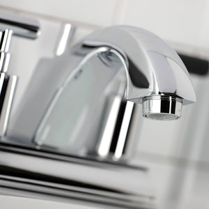 Kaiser FSC4641CKL Two-Handle 3-Hole Deck Mount 4" Centerset Bathroom Faucet with Pop-Up Drain, Polished Chrome
