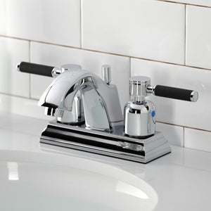 Kaiser FSC4641DKL Two-Handle 3-Hole Deck Mount 4" Centerset Bathroom Faucet with Pop-Up Drain, Polished Chrome