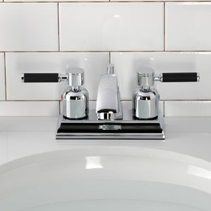 Kaiser FSC4641DKL Two-Handle 3-Hole Deck Mount 4" Centerset Bathroom Faucet with Pop-Up Drain, Polished Chrome