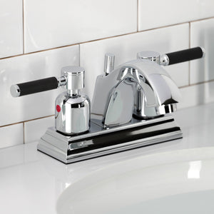 Kaiser FSC4641DKL Two-Handle 3-Hole Deck Mount 4" Centerset Bathroom Faucet with Pop-Up Drain, Polished Chrome