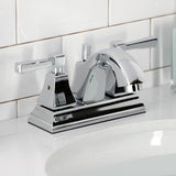 Concord FSC4641DL Two-Handle 3-Hole Deck Mount 4" Centerset Bathroom Faucet with Pop-Up Drain, Polished Chrome