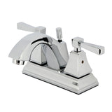 Concord FSC4641DL Two-Handle 3-Hole Deck Mount 4" Centerset Bathroom Faucet with Pop-Up Drain, Polished Chrome