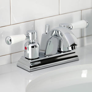 Paris FSC4641DPL Two-Handle 3-Hole Deck Mount 4" Centerset Bathroom Faucet with Pop-Up Drain, Polished Chrome