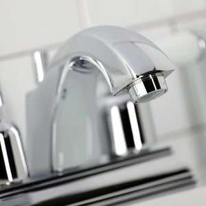 Paris FSC4641DPL Two-Handle 3-Hole Deck Mount 4" Centerset Bathroom Faucet with Pop-Up Drain, Polished Chrome