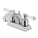 Paris FSC4641DPL Two-Handle 3-Hole Deck Mount 4" Centerset Bathroom Faucet with Pop-Up Drain, Polished Chrome