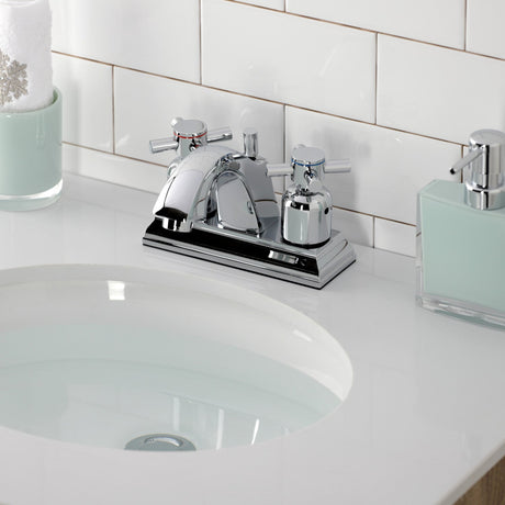 Concord FSC4641DX Two-Handle 3-Hole Deck Mount 4" Centerset Bathroom Faucet with Pop-Up Drain, Polished Chrome