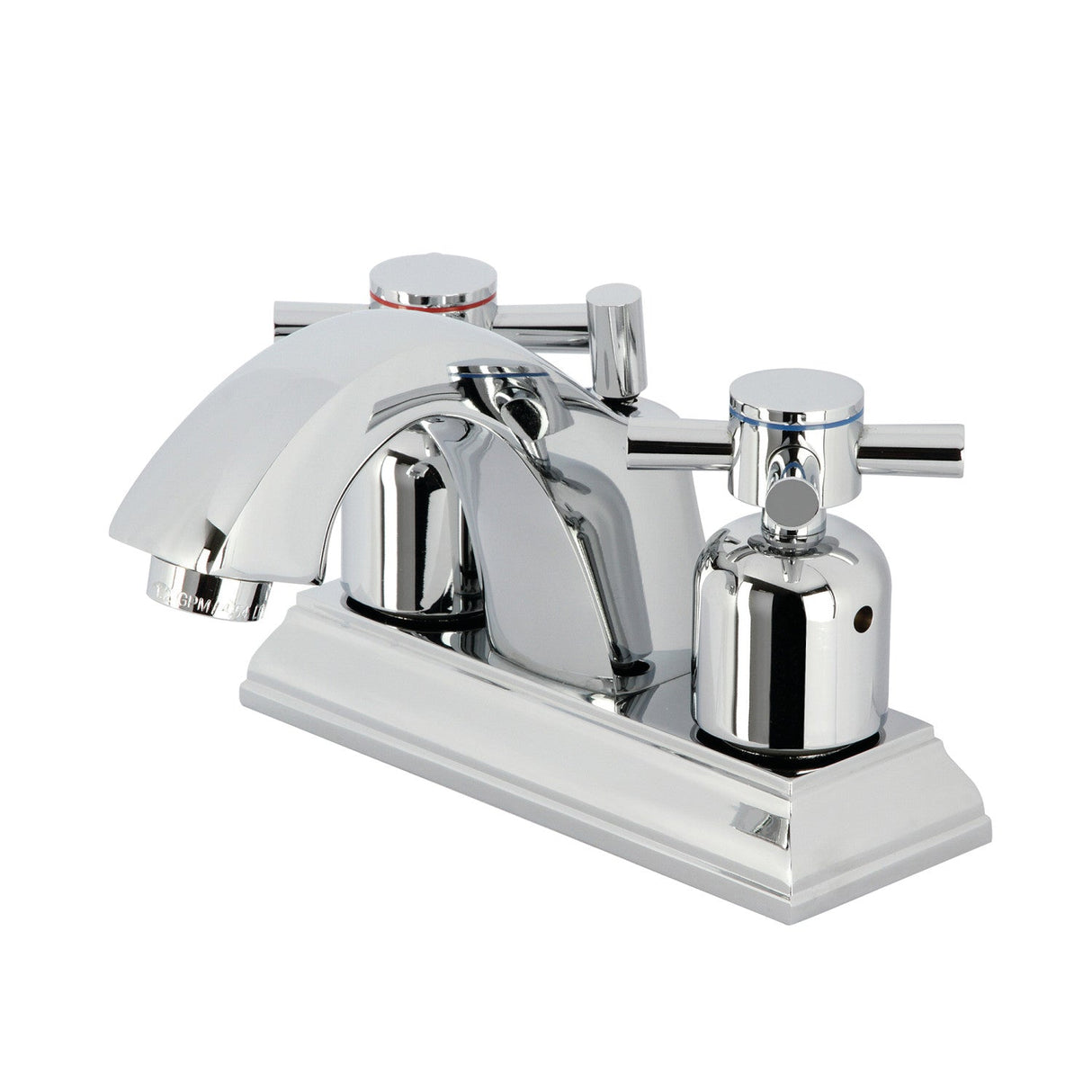 Concord FSC4641DX Two-Handle 3-Hole Deck Mount 4" Centerset Bathroom Faucet with Pop-Up Drain, Polished Chrome