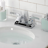 Centurion FSC4641EFL Two-Handle 3-Hole Deck Mount 4" Centerset Bathroom Faucet with Pop-Up Drain, Polished Chrome