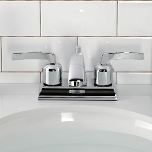 Centurion FSC4641EFL Two-Handle 3-Hole Deck Mount 4" Centerset Bathroom Faucet with Pop-Up Drain, Polished Chrome