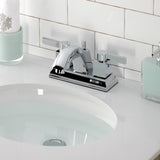 Meridian FSC4641NQL Two-Handle 3-Hole Deck Mount 4" Centerset Bathroom Faucet with Pop-Up Drain, Polished Chrome
