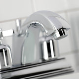 Millennium FSC4641ZX Two-Handle 3-Hole Deck Mount 4" Centerset Bathroom Faucet with Pop-Up Drain, Polished Chrome