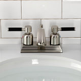 Kaiser FSC4648DKL Two-Handle 3-Hole Deck Mount 4" Centerset Bathroom Faucet with Pop-Up Drain, Brushed Nickel