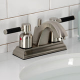 Kaiser FSC4648DKL Two-Handle 3-Hole Deck Mount 4" Centerset Bathroom Faucet with Pop-Up Drain, Brushed Nickel