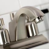 Kaiser FSC4648DKL Two-Handle 3-Hole Deck Mount 4" Centerset Bathroom Faucet with Pop-Up Drain, Brushed Nickel