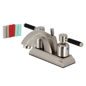 Kaiser FSC4648DKL Two-Handle 3-Hole Deck Mount 4" Centerset Bathroom Faucet with Pop-Up Drain, Brushed Nickel