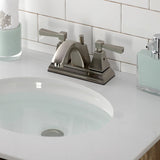 Concord FSC4648DL Two-Handle 3-Hole Deck Mount 4" Centerset Bathroom Faucet with Pop-Up Drain, Brushed Nickel