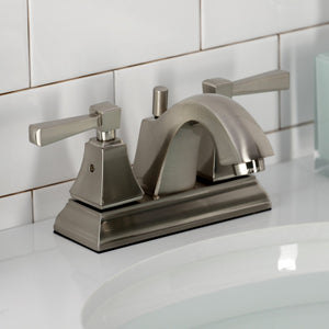 Concord FSC4648DL Two-Handle 3-Hole Deck Mount 4" Centerset Bathroom Faucet with Pop-Up Drain, Brushed Nickel