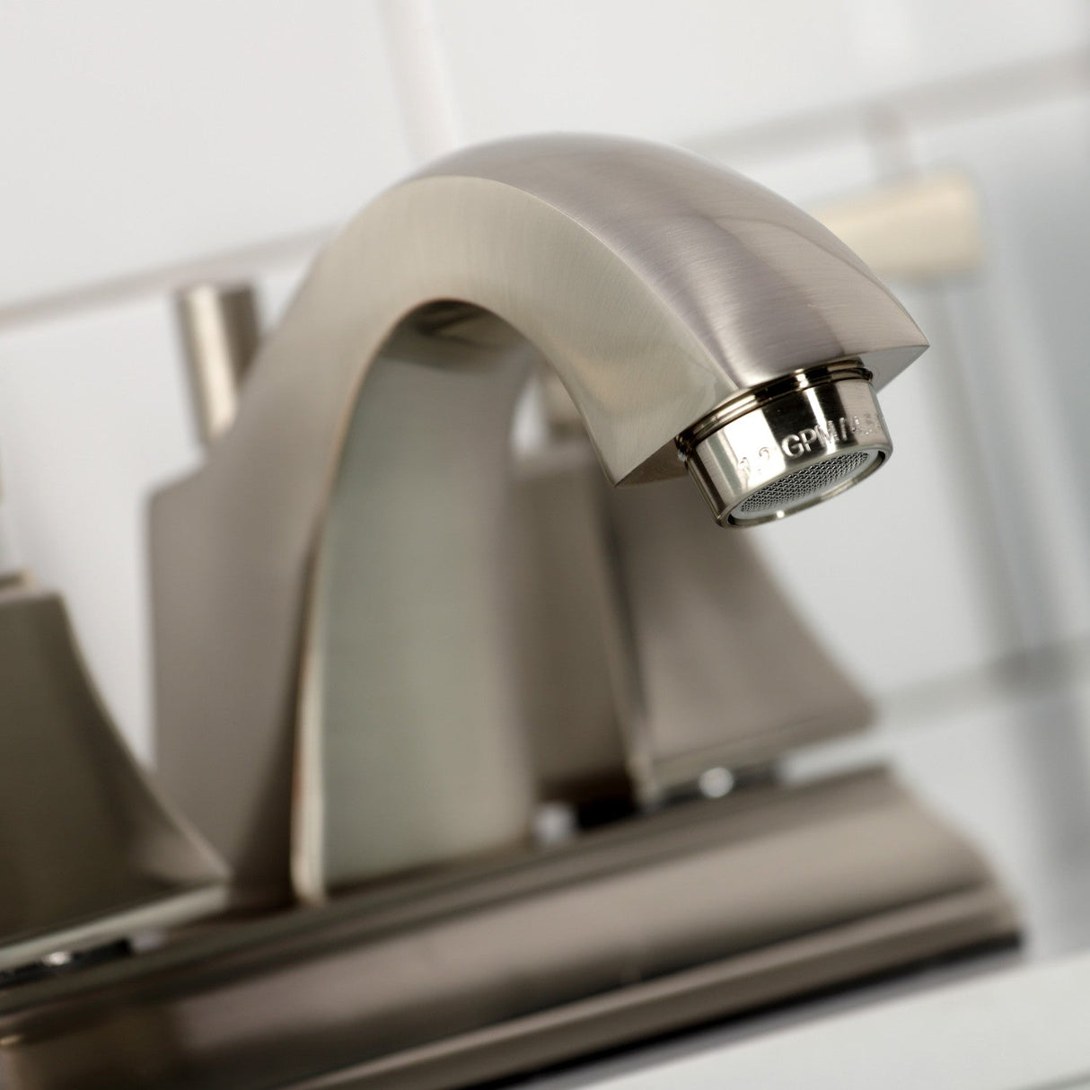 Concord FSC4648DL Two-Handle 3-Hole Deck Mount 4" Centerset Bathroom Faucet with Pop-Up Drain, Brushed Nickel