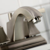 Concord FSC4648DL Two-Handle 3-Hole Deck Mount 4" Centerset Bathroom Faucet with Pop-Up Drain, Brushed Nickel
