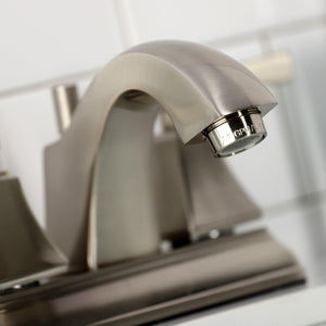 Concord FSC4648DL Two-Handle 3-Hole Deck Mount 4" Centerset Bathroom Faucet with Pop-Up Drain, Brushed Nickel