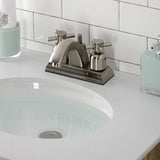 Concord FSC4648DX Two-Handle 3-Hole Deck Mount 4" Centerset Bathroom Faucet with Pop-Up Drain, Brushed Nickel