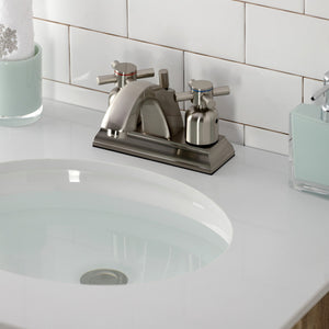 Concord FSC4648DX Two-Handle 3-Hole Deck Mount 4" Centerset Bathroom Faucet with Pop-Up Drain, Brushed Nickel